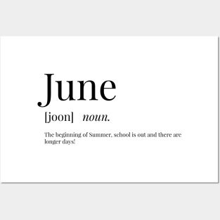 June Definition Posters and Art